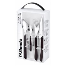 Cuberteria 24 Piezas Eclat Negro Amefa