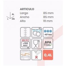 Contenedor Alimentos Twist 0,4 L Turquesa Tatay