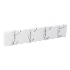 Percha Pared Madera Blanca 4 Ganchos Blancos Nesu