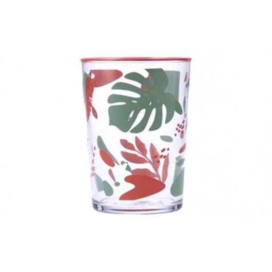 Vaso Alto Vidrio Kaleido Decorado 51 Cl Verde Lila Kaleido