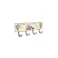 Percha Pared Porcelana Lavanda 2 4 Pomos Nesu