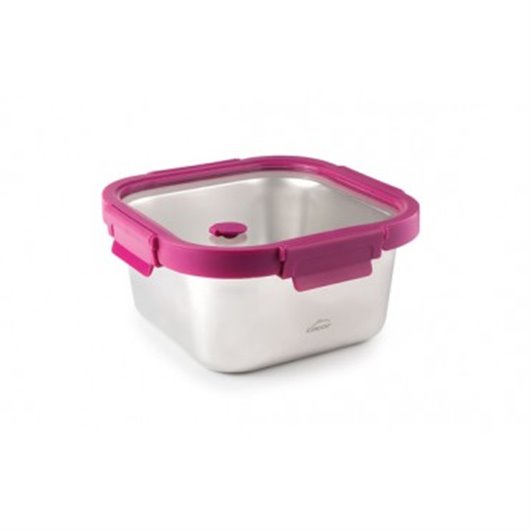 Contenedor Alimentos Cuadrado Inox 640 Ml Etern Lacor