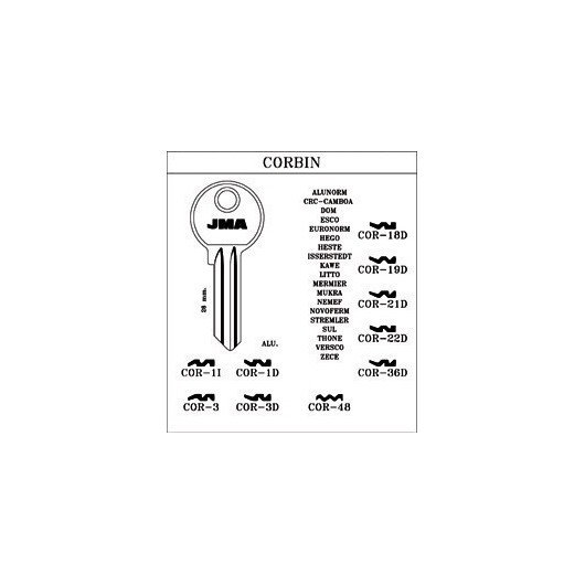 Llave Cilindro En Bruto Jma Acero Cor-1D