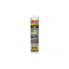 Silicona Alta Temperatura 290 Ml Negro Soudal