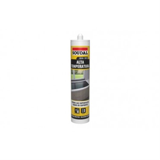 Silicona Alta Temperatura 290 Ml Negro Soudal