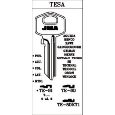 Llave Cilindro En Bruto Jma Aluminio Lila Te-8I 