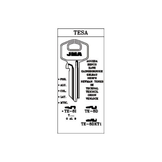 Llave Cilindro En Bruto Jma Aluminio Lila Te-8I 