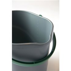 Cubo Con Escurridor 12 L Gris / Verde Ecolimpia