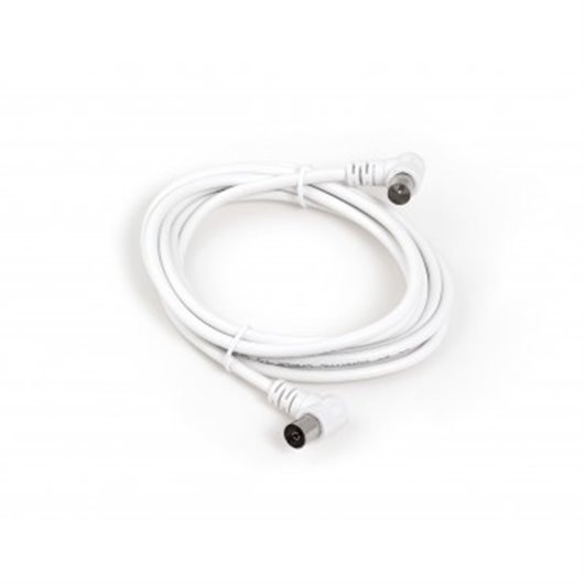 Cable Antena Conectores Acodados 2,5M Blanco Axil