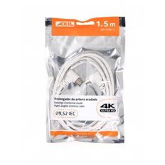 Cable Antena Conectores Acodados 1,5M Blanco Axil