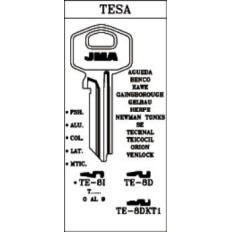 Llave CilindRojo En Bruto Jma Aluminio Rojo Te-8I 