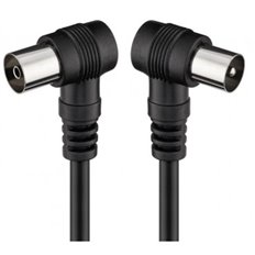 Cable Antena Conectores Acodados 2,5M Negro Axil