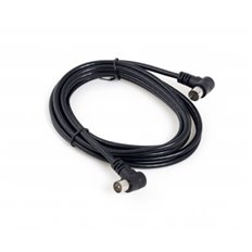 Cable Antena Conectores Acodados 2,5M Negro Axil