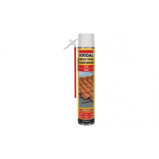 Espuma Poliuretano Tejas Canula 750 Ml Terracota Soudal