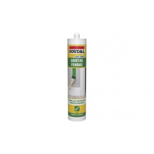 Sellador Acrilico Grietas 290 Ml Blanco Soudal