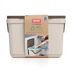 Cubo Organico Con Soporte Ecohome 6 L Tapa Marron Tatay