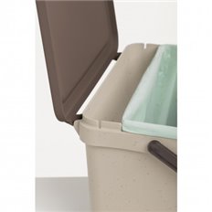 Cubo Organico Con Soporte Ecohome 6 L Tapa Marron Tatay