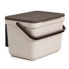 Cubo Organico Con Soporte Ecohome 6 L Tapa Marron Tatay