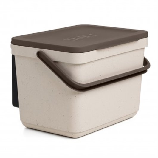 Cubo Organico Con Soporte Ecohome 6 L Tapa Marron Tatay