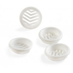 Kit 4 Rejillas Empotrar D-4Cm Abs Blanco Fepre