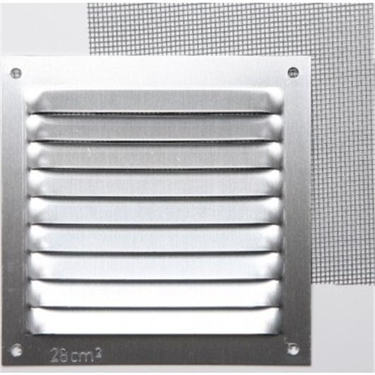 Rejilla Sin Borde Lacado Plata Con Gancho 0,8Mm Mosquitera 10 X 10 Cm Fepre