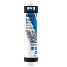 Silicona Neutra Cocinas Y Baos Con Fungicida 280 Ml Transparente Nivel