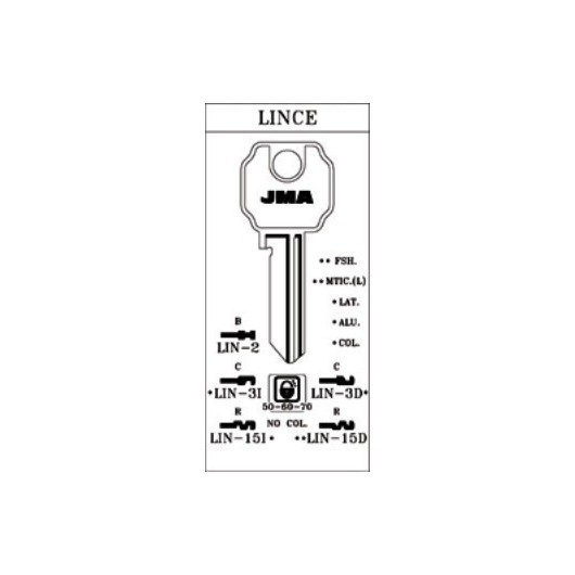 Llave Cilindro En Bruto Jma Aluminio Azul Lin-15D 