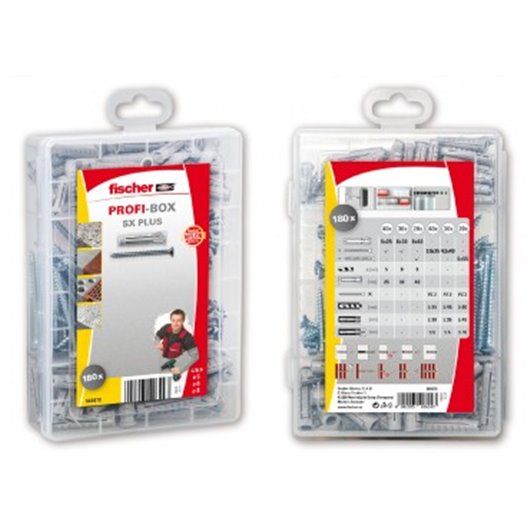 Taco Sxplus Profi-Box Brico +Tornillos 5/6/8 180 Uds Fischer