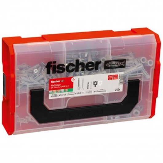 Taco Sx Plus Fixtainer Prof + Tornillos +Gkm S + Fija Cuadros 5/6/8 212 Uds Fischer