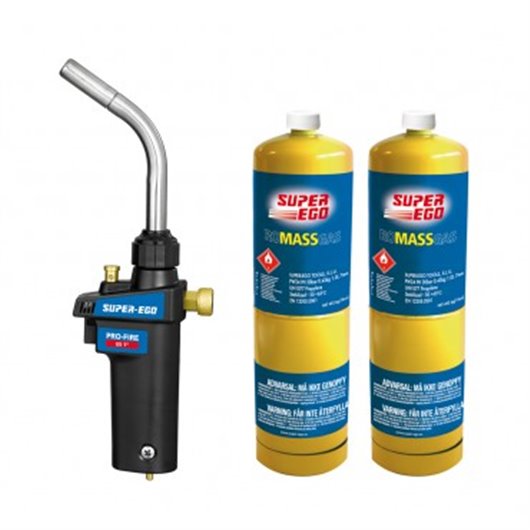 Soplete A Cartucho Pro-Fire Kit +2 Cartuchos Gas Mapp Super Ego