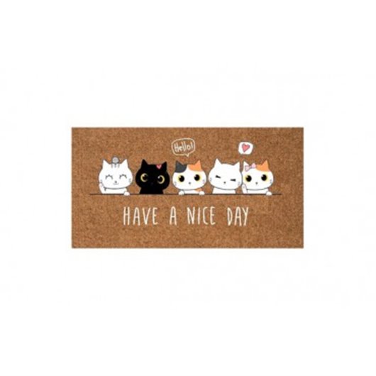 Felpudo Coco Estampado 70 X 40 Cm Gatos Nice Day Duett