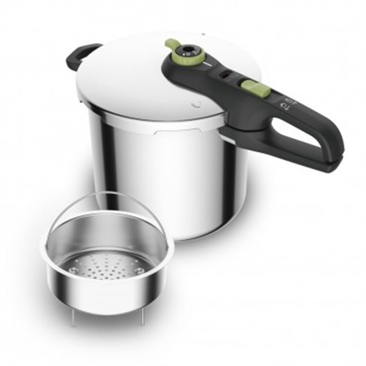 Olla Presion Super Rapida Secure Trendy 8 L Con Cestillo Induccin Tefal