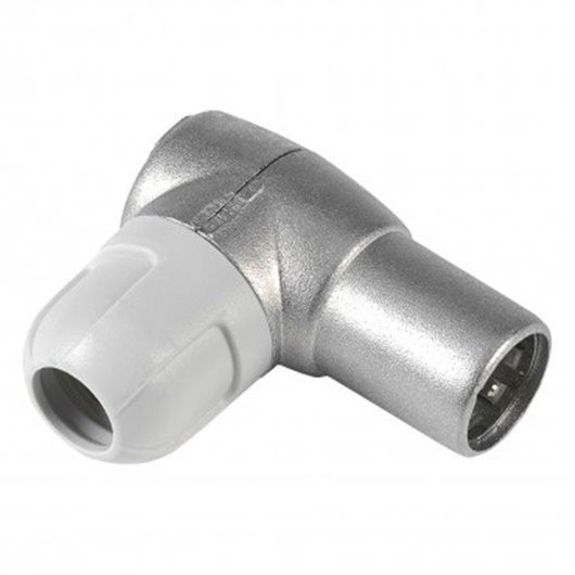 Conector Antena Tv Acodado Blindado Macho Cei 9,5Mm Televes