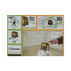 Nivel Laser Verde De Tres Lineas Prolaser Vector Ironside