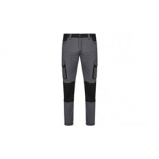 Pantalon Stretch 240 Gr Solid Match Gris / Negro Talla 46 Velilla