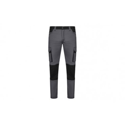 Pantalon Stretch 240 Gr Solid Match Gris / Negro Talla 44 Velilla
