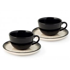 Taza Te Con Plato Stoneware 2 Uds 20 Cl Marte