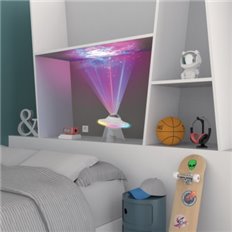 Lampara Sobremesa Proyector Ovni Luz Nocturna Usb Multimodo Musica Sincro Xanlite