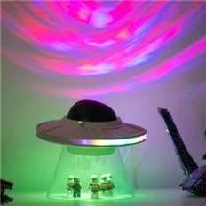 Lampara Sobremesa Proyector Ovni Luz Nocturna Usb Multimodo Musica Sincro Xanlite