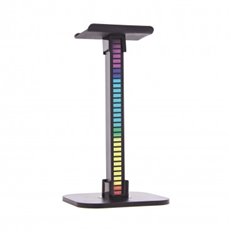 Soporte Para Auriculares Con Barra De Luz Led Rgb Digital Recargable Usb Music Sync Display 12 Pcs X
