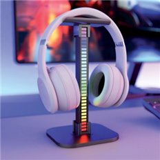 Soporte Para Auriculares Con Barra De Luz Led Rgb Digital Recargable Usb Music Sync Display 12 Pcs X