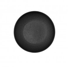 Plato Porcelana Negro Fosil Hondo - 21 Cm Bidasoa