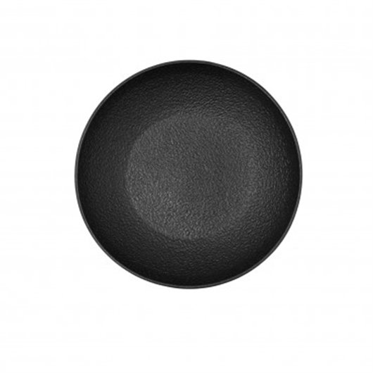 Plato Porcelana Negro Fosil Hondo - 21 Cm Bidasoa