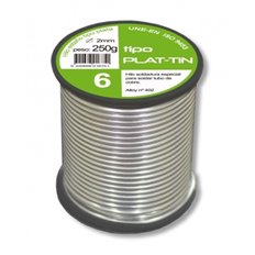 Estao De Soldar Tipo Plata 6  2 Mm 250 Gr Broquetas