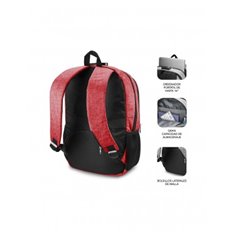 Mochila Para Portatil Antirrobo Urban Lock 16" Rojo Subblim