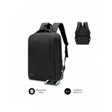 Mochila Para Portatil City 15,6" Negro Subblim