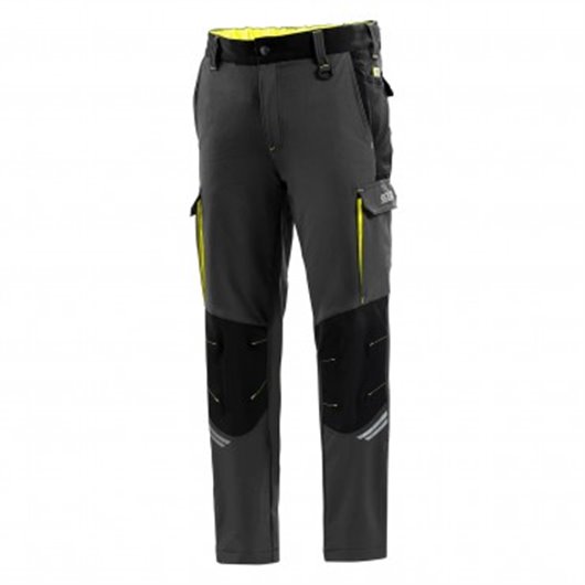 Pantalon Tecnico 240 Gr Gris / Amarillo Fluor Talla Xl Sparco