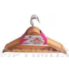 Percha Madera Con Barra (6 Unidades) 44 X 23 Cm Mondex