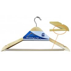 Percha Madera Con Barra Antideslizante 3 Uds Mondex