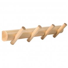 Percha Pared 4 Ganchos Haya Natural Nesu